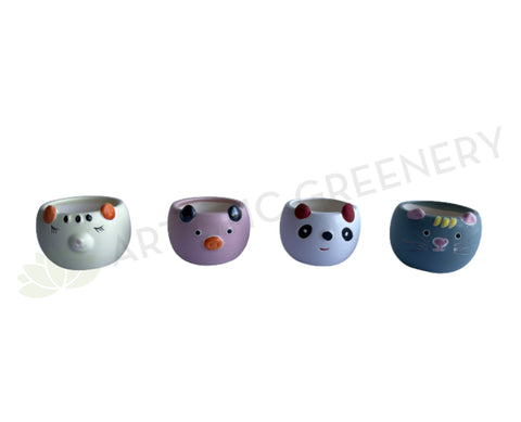 ACC0109 Ceramic Animal Vase 7cm 4 Styles