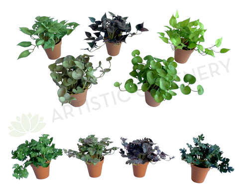 ACC0110 Faux Small Potted Succulent 15cm 9 Styles | ARTISTIC GREENERY 