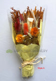 Style A - ACC0111-18 Dried Flower Bouquet 23x 45cm 6 Styles | ARTISTIC GREENERY