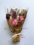 Style D - ACC0111-18 Dried Flower Bouquet 23x 45cm 6 Styles | ARTISTIC GREENERY