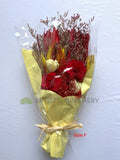 Style F - ACC0111-18 Dried Flower Bouquet 23x 45cm 6 Styles | ARTISTIC GREENERY