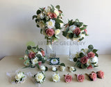 Teardrop Bouquet - Dusty Pink & White - Annika R