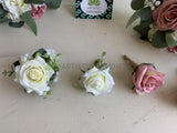 Teardrop Bouquet - Dusty Pink & White - Annika R