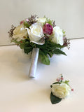 Round Bouquet - Purple & White - Ayan