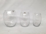 Glass Vase - Bullet / Barrel Shape (3 sizes) (Code: GVBULLET & GVBARREL)