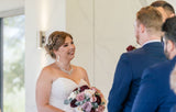 Round Bouquet / Metal Rings Bouquet - Burgundy / Dusty Pink / Cream - Brock A | ARTISTIC GREENERY