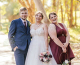 Round Bouquet / Metal Rings Bouquet - Burgundy / Dusty Pink / Cream - Brock A | ARTISTIC GREENERY