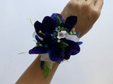 Corsage & Buttonhole - Blue Galaxy Orchid with Diamantes - CB0029 - $56/set | ARTISTIC GREENERY