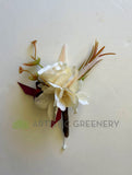 Corsage & Buttonhole - Cream Roses - CB0040 - $53/set