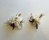 Corsage & Buttonhole - Cream Roses - CB0040 - $53/set