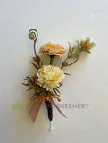 Silk Corsage & Buttonhole - Rustic Blush - CB0041 - $53/set | ARTISTIC GREENERY