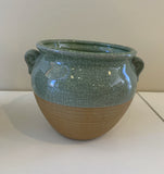 Green - CER-T8003-101 Half Glazed Ceramic Pot/Urn- 3 Colours | ARTISTIC GREENERY