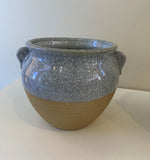 Grey - CER-T8003-101 Half Glazed Ceramic Pot/Urn- 3 Colours | ARTISTIC GREENERY