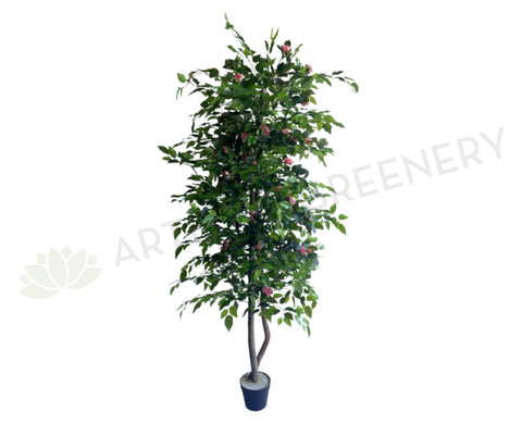 CT003 Custom-made Real Touch Branch Rose Tree 160cm Pink | ARTISTIC GREENERY