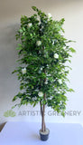 CT003 Custom-made Real Touch Branch Rose Tree 160cm White | ARTISTIC GREENERY