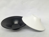 Ceramic Shallow Bowl - Black / White 25cm Diameter
