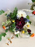 Teardrop / Cascade Bouquet - Mixed Flowers & Greenery - Charlotte A