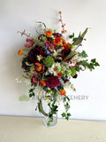 Teardrop / Cascade Bouquet - Mixed Flowers & Greenery - Charlotte A