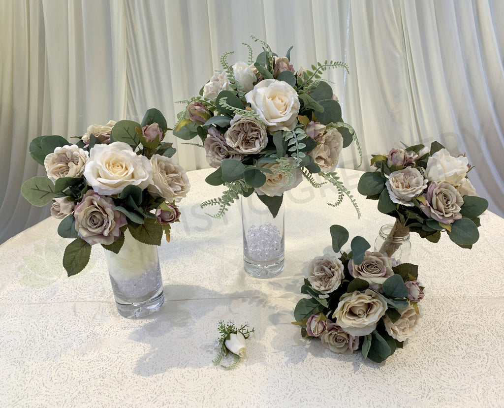 Circle Rustic Roses Round Bouquet - Rustic Style Roses - Chris B - Wedding Flowers WA Perth ...