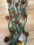 Yellow - DS0031 Twigs / Decorative Sticks with Pine Cones 150cm 3 Colours | ARTISTIC GREENERY
