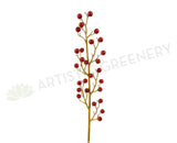 DS0048 Glitter Red Balls Twig 95cm | ARTISTIC GREENERY