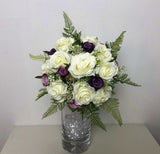 Round Bouquet - Purple & White - Dawt