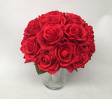 Round Bouquet - Red - Donna
