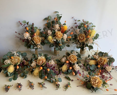 Natural Style Bouquet (Upright) & Cake Flowers - Native Flowers - Emma W (Oct 2021) | ARTISTIC GREENERY