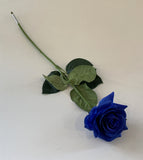 Blue  Rose - F-SP0107 Real Touch Quality Single Rose Stem 42cm Latex Rose Blue / White / Red | ARTISTIC GREENERY 