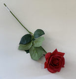 F-SP0107 Real Touch Quality Single Rose Stem 42cm Blue / White / Red