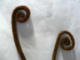 F0042(2) Curly Fern Frond 87cm Brown