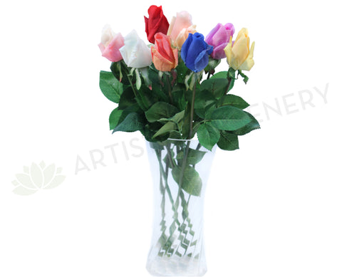 F0065 Real Touch Single Rose Bud 47cm