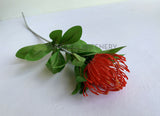 F0067 Silk Protea Pincushion Single Stem 80cm Red | ARTISTIC GREENERY