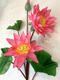 F0072 Water Lily / Lotus Spray 120cm White / Pink