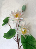 F0072 Water Lily / Lotus Spray 120cm White / Pink