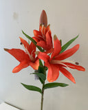 F0091 Silk Oriental Lily 65cm Red | ARTISTIC GREENERY