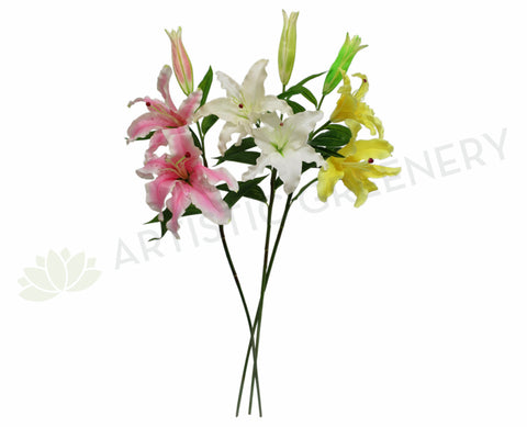 F0101 Casablanca Lily Real Touch 97cm Pink / White / Yellow