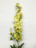 F0102 Larkspur / Stock Flower 102cm White / Light Green