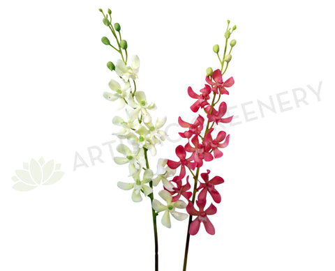 F0118 Orchid Spray Real Touch 80cm White / Pink