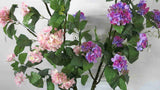 F0124 Hydrangea Branch with Leaves 144cm Pink / Purple zoom