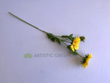F0136 Faux Sunflower Spray 64cm Yellow | ARTISTIC GREENERY