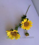 F0136 Faux Sunflower Spray 64cm Yellow | ARTISTIC GREENERY