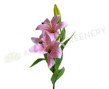 F0138L Faux Oriental Lily Spray (Real Touch) 74cm Light Pink | ARTISTIC GREENERY