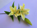 Yellow - F0138L Latex Oriental Lily Spray 74cm Orange / Yellow | ARTISTIC GREENERY