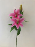 F0138L Artificial Oriental Lily Spray Pink