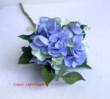 F0140 Silk Hydrangea Single Stem  (Quality Silk) 60cm Light Purple / Pink | ARTISTIC GREENERY Hampton Flowers
