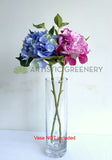 F0140 Silk Hydrangea Single Stem  (Quality Silk) 60cm Light Purple / Pink | ARTISTIC GREENERY Hampton Flowers