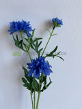 F0153 Silk Corn Flower Spray 71cm Blue | ARTISTIC GREENERY