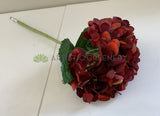 F0173 Faux Hydrangea Single Stem 46cm Deep Orange | ARTISTIC GREENERY