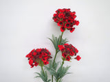 F0180 Wax Flower Clusters 77cm Red
